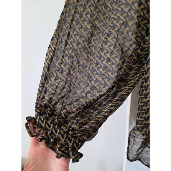 Zadig&Voltaire Tan Patterned Shirt M - Picture 7 of 12